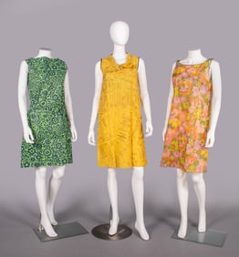 THREE PAPER DRESSES, USA, 1960s