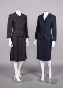TWO IRENE WOOL SKIRT SUITS, USA, 1944-1955