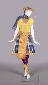 GLORIA VANDERBILT WORN FANCY DRESS COSTUME, 1950s