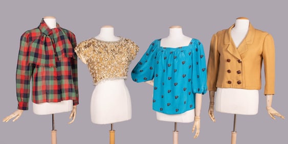 ARCHIVAL OSCAR DE LA RENTA & HERRERA Y OLLERO TOPS, USA & SPAIN 1950-1970s