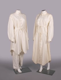 THREE ISSEY MIYAKE WHITE COTTON SEPARATES, JAPAN, A/W 1994 & EARLY 2000s