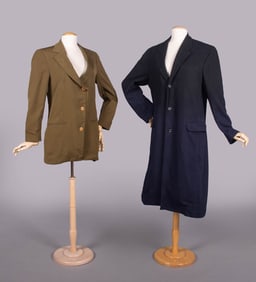 ISSEY MIYAKE OMBRE WOOL COAT & BLAZER, JAPAN, c. 1983 & c. 2002