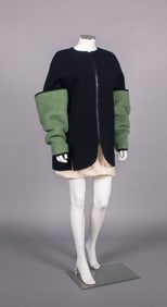 GEOFFREY BEENE WOOL BOUCLE COAT, USA, LATE 1980s