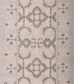 EMBROIDERED CUTWORK TABLE COVER, ITALY, 17TH C