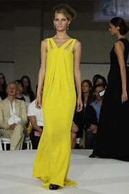 OSCAR DE LA RENTA SILK CREPE EVENING DRESS, USA, RESORT 2008