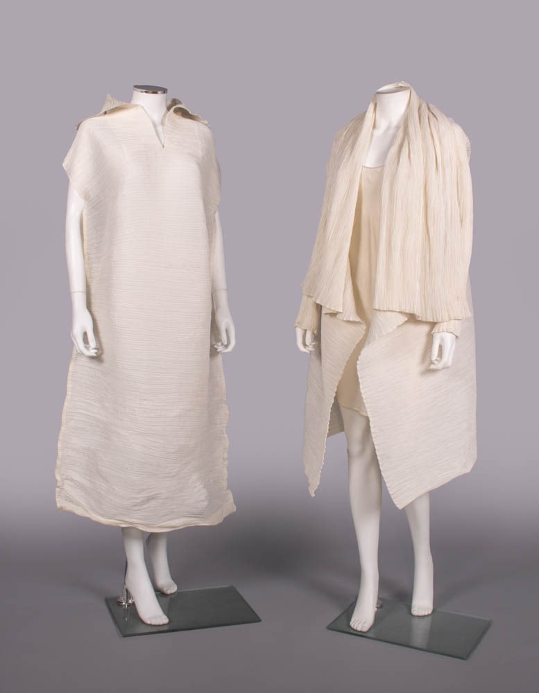 ISSEY MIYAKE PLEATED SILK BLEND DRESS & CARDIGAN, JAPAN, 1993-1996 (1 of 10)