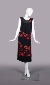 BEADED & EMBROIDERED EVENING DRESS, EARLY 1920s