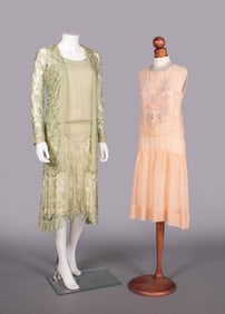 TWO PARTY OR AFTERNOON DRESSES, EARLY 1920s