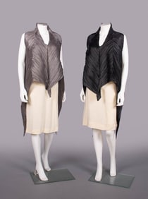 TWO ISSEY MIYAKE PLEATED TOPS, JAPAN, c. 2002