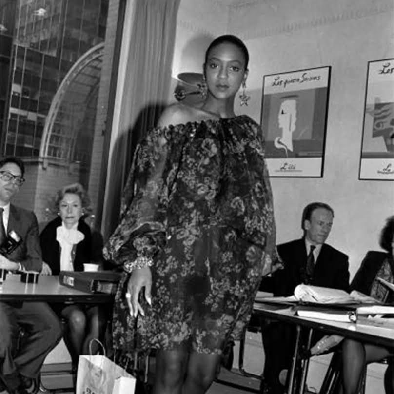 YSL PRINTED SILK ORGANZA MINI DRESS, PARIS, 1990 (1 of 11)