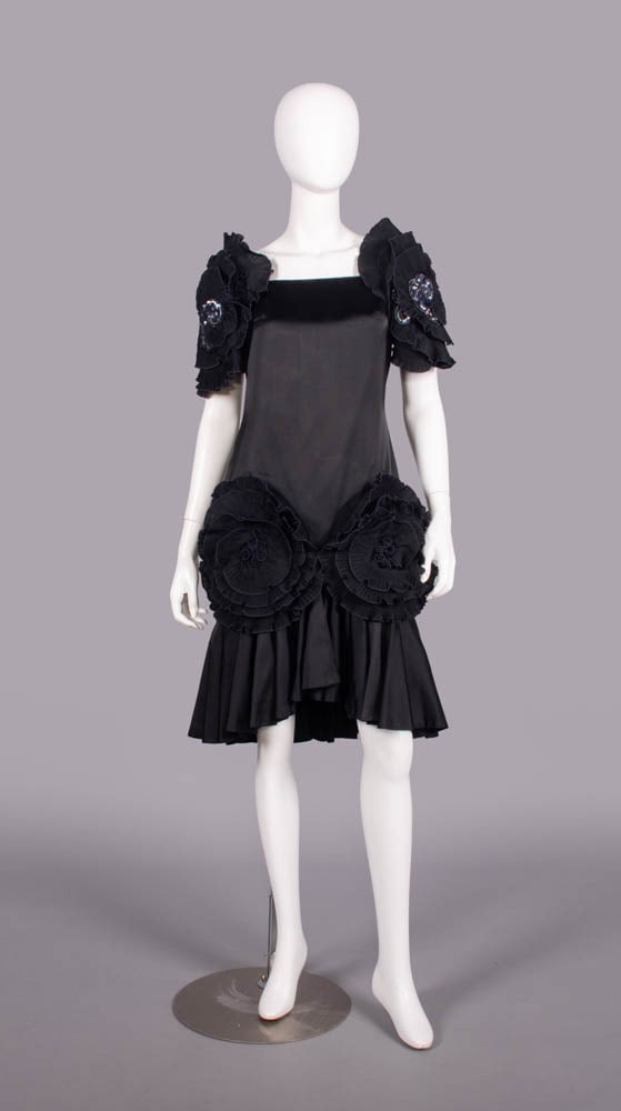 ZANDRA RHODES SATIN PARTY DRESS, LONDON, 1980s (1 of 10)
