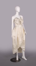 NINA RICCI SILK SATIN PARTY DRESS, PARIS, 1980s