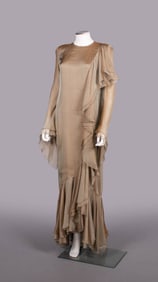 BILL BLASS RUNWAY SHOT SILK CHIFFON GOWN, USA, A/W 1993