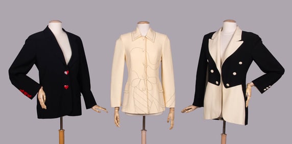 THREE MOSCHINO COUTURE OR CHEAP & CHIC BLAZERS, ITALY, 1980-1990s