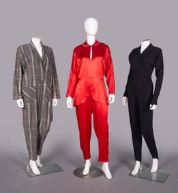 THREE NORMA KAMALI JUMPSUITS, USA, 1980-1990s
