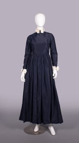 BILL BLASS TAFFETA & CAMELLIA FLOWER EVENING GOWN, 1970s