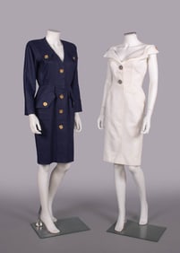 YSL & VALENTINO LINEN OR COTTON DAY DRESSES, PARIS & ITALY, 1987 & 2000s