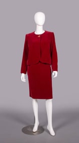 YSL RUNWAY SILK VELVETEEN SKIRT SUIT, PARIS, A/W 1993