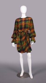 YSL PRINTED SILK ENSEMBLE, PARIS, A/W 1990