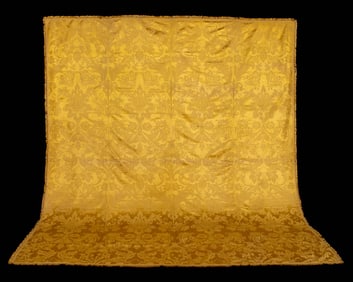 SILK DAMASK COVERLET, ITALY, LATE 17TH C