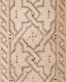 EMBROIDERED LINEN LACE & DRAWNWORK RUNNER, EUROPE, MID 17TH C