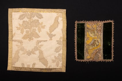 TWO SILK & METALLIC BROCADE TEXTILES, FRANCE, 18TH C