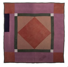 AMISH CENTER DIAMOND QUILT, PENNSYLVANIA, 1890-1910