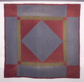 AMISH CENTER DIAMOND QUILT, PENNSYLVANIA, c. 1915