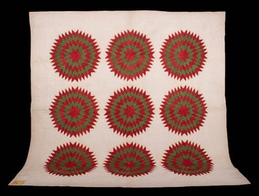 SUNBURST QUILT, PENNSYLVANIA, c. 1850