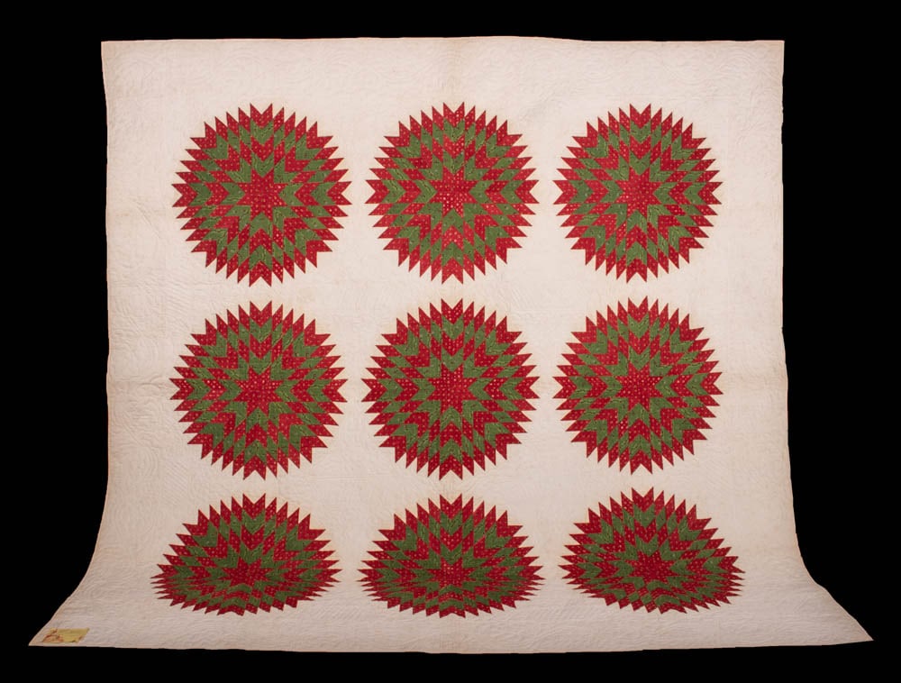 SUNBURST QUILT, PENNSYLVANIA, c. 1850 (1 of 10)