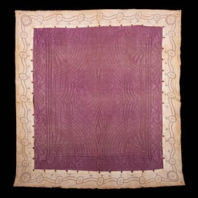 SILK QUILT & HAND EMBROIDERED INTERCHANGEABLE COVERS, 1860-1870