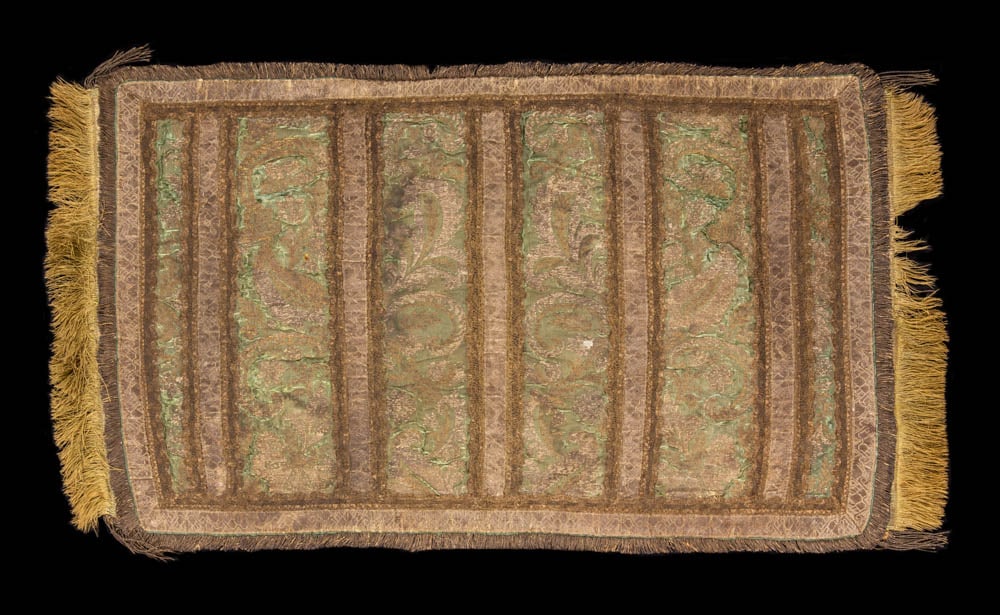 BROCADE & SILVER GILT PANEL, RUSSIA, LATE 17th C (1 of 7)