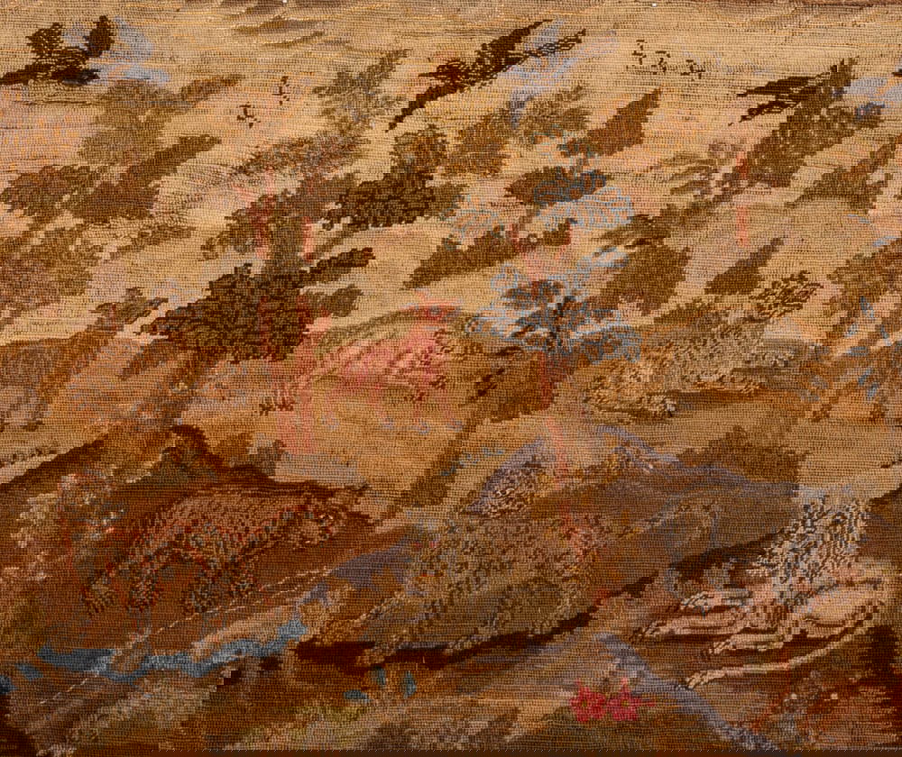 EMBROIDERED WOOL PICTURE, ENGLAND, c. 1740 (1 of 9)