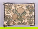 SILK & METALLIC EMBROIDERED PILLOW, ENGLAND, 1630s