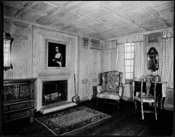 BROOKLYN MUSEUM REUBEN BLISS HOUSE PERIOD ROOM CHINTZ HANGINGS