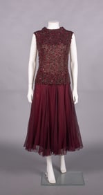 COUTURE YVES SAINT LAURENT FOR CLAUDETTE COLBERT, PARIS, 1963