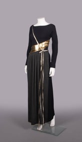 GEOFFREY BEENE ARCHIVAL SILK, LAME' & JERSEY EVENING GOWN, USA, FALL 1992