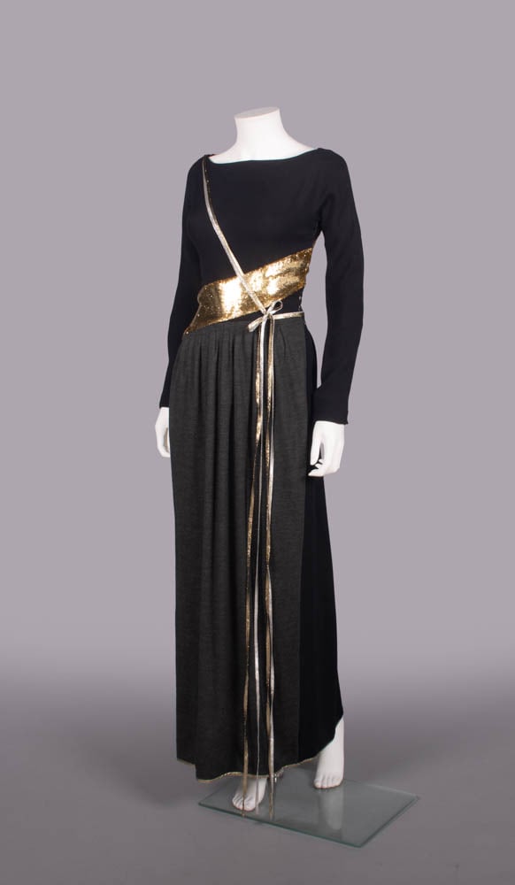 GEOFFREY BEENE ARCHIVAL SILK, LAME' & JERSEY EVENING GOWN, USA, FALL 1992 (1 of 9)