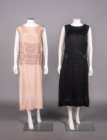 BEADED TABARD & EVENING DRESS, EARLY 1920s