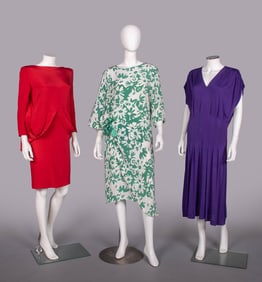 CARDIN & JEAN MUIR PARTY DRESSES, PARI & LONDON, 1980s