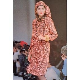 YSL CHEETAH PRINT RUNWAY DRESS, PARIS, S/S 1989