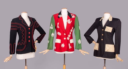 THREE MOSCHINO BLAZERS, ITALY, 1980-1990s