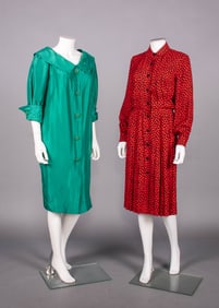 YSL SILK SUMMER COAT & SHIRTWAIST, PARIS, 1970-1980s