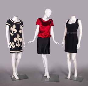 THREE MOSCHINO COCKTAIL DRESSES, ITALY, 1990-2000s