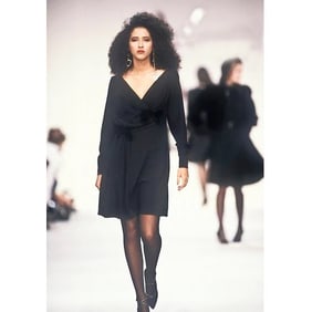 YSL DOCUMENTED DEADSTOCK RUNWAY DRESS, PARIS, A/W 1990
