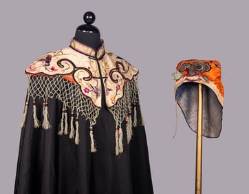 CLOUD COLLAR & CHILD’S FESTIVAL HAT, CHINA, LATE 19TH-EARLY 20TH C