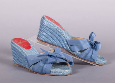 LOUBOUTIN ESPADRILLE WEDGE SANDALS, PARIS