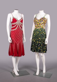 NAEEM KHAN RIAZEE & UNLABELED EMBROIDERED PARTY DRESSES, INDIA, 1990s