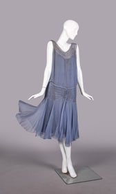 BEADED CHIFFON PARTY DRESS, c. 1925