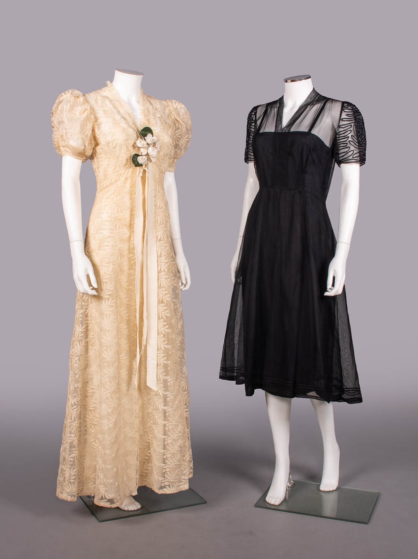 TWO AFTERNOON OR EVENING DRESSES, 1930s (1 of 9)